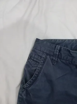 Pantalones Massimo Dutti Rectos Gris-azul marino.