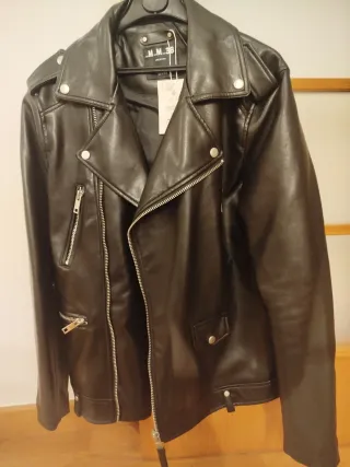 Cazadora Biker Negra Talla M