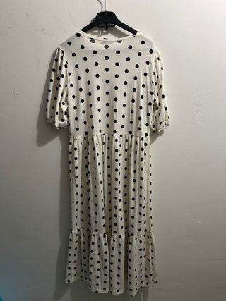 Vestido largo lunares talla L