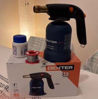 Soplete Dexter, pasta decapante y estaño