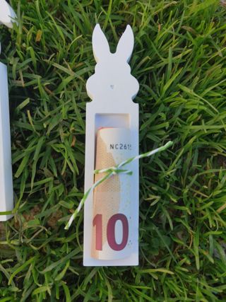 Suporte Coelhinho Páscoa Chocolate/Dinheiro