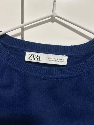 Pack 4 Crop Tops Zara Azul S