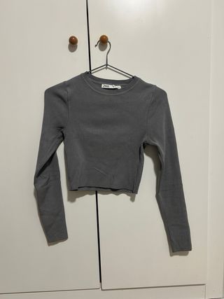 Pack 4 Crop Tops Zara Azul S