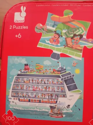 Puzzle Doble Cruceros Janod 100-200 Piezas