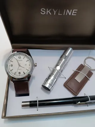 Set regalo Skyline Elegance Reloj+accesorios Nuevo