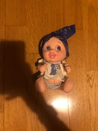 Muñeco Baby Pelón con pañuelo azul