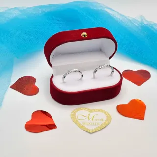 Coppia fedine argento 925 regolabili fidanzamento