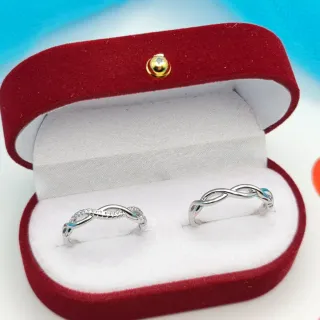 Coppia fedine argento 925 regolabili fidanzamento