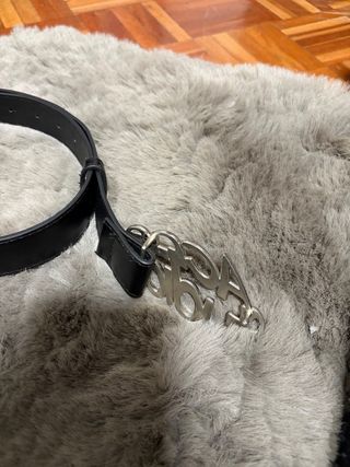 Cinturón Acne Studios Negro Hebilla Plata