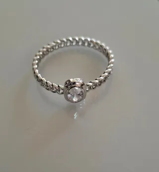 Anillo Plata Ley Oval Zirconia