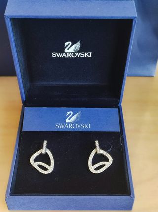 Pendientes Swarovski Nuevos Plata con circonitas