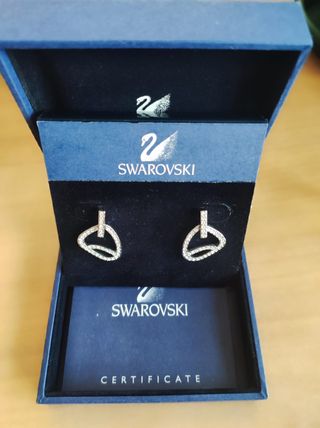 Pendientes Swarovski Nuevos Plata con circonitas