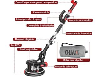 Lijadora pared aspiración + accesorios