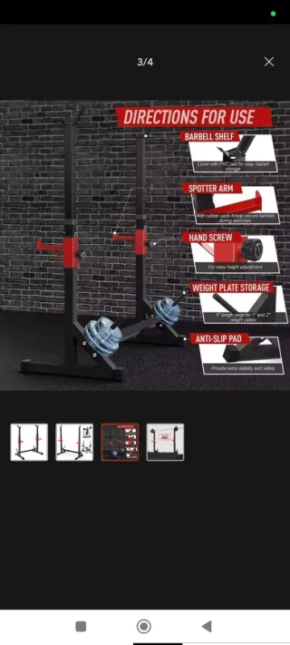 Soporte Multifunción Ajustable Gimnasio