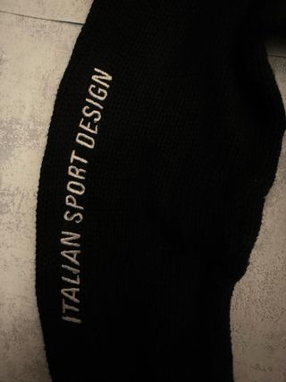 Jersey Lotto Lana Grueso Negro Blanco