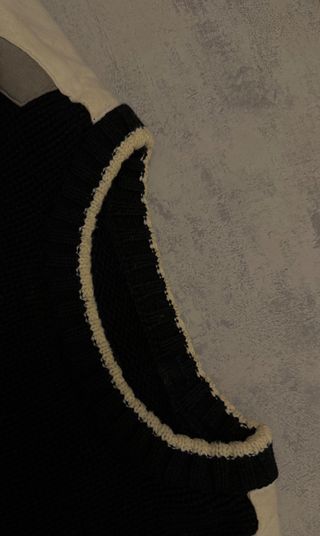 Jersey Lotto Lana Grueso Negro Blanco