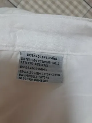 Pantalón Lino Talla 42 Blanco