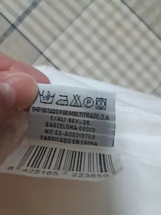 Pantalón Lino Talla 42 Blanco