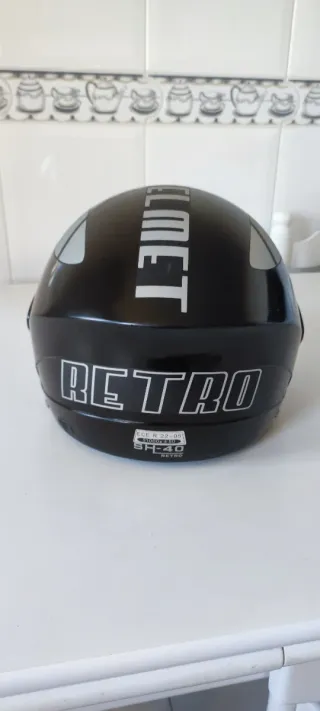 Casco Jet Negro con Visera