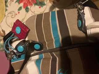 Borsa tracolla a righe, marca gabs