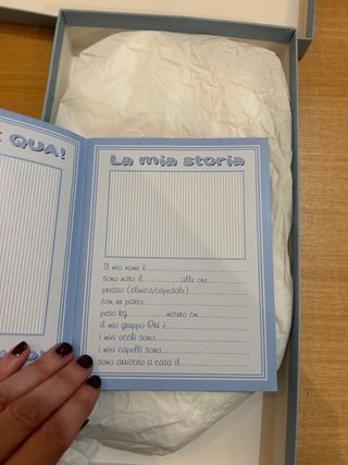 Cornice Valenti & Co. argento nascita bimbo