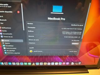 MacBook Pro 15 SSD 16GB RAM Ventura