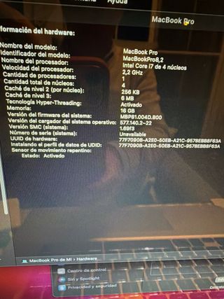 MacBook Pro 15 SSD 16GB RAM Ventura