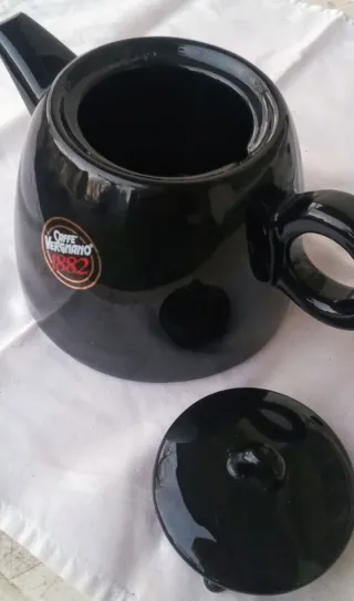 Teiera Vergnano in ceramica nera