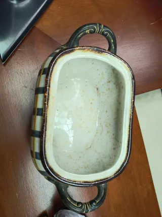 Sopera cerámica familiar diseño rayas