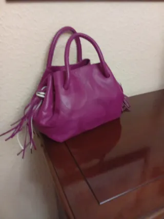 Bolso Purificación García buganvilla piel