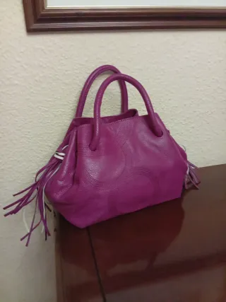 Bolso Purificación García buganvilla piel