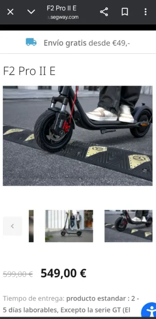 Ninebot F2 Pro 2 Patinete Eléctrico