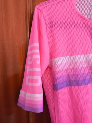 Maillot de ciclismo Stripes Fluo Pink otso