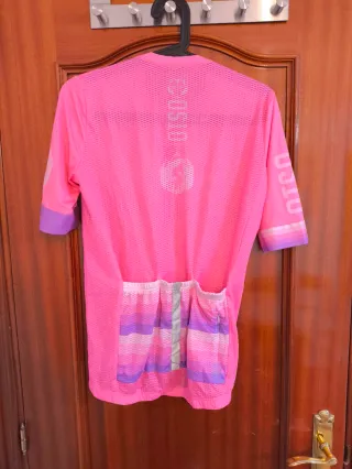 Maillot de ciclismo Stripes Fluo Pink otso