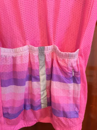 Maillot de ciclismo Stripes Fluo Pink otso
