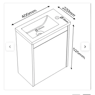 Mueble de baño mini con lavabo