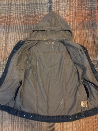 Gilet in jeans con cappuccio taglia L