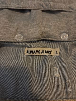 Gilet in jeans con cappuccio taglia L