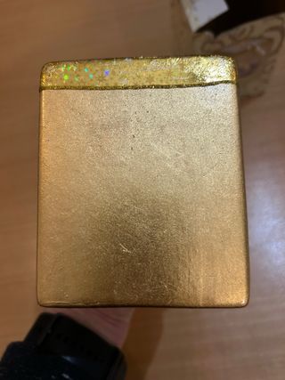 Portacandele decorativo dorato con angeli