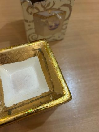 Portacandele decorativo dorato con angeli