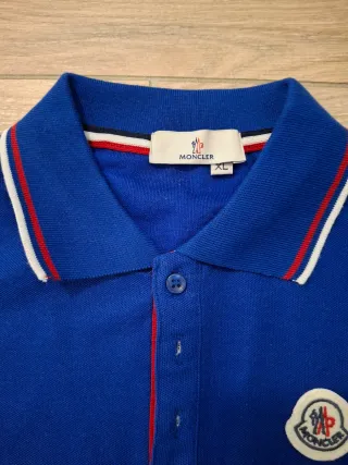 Polo Moncler Blu Taglia XL