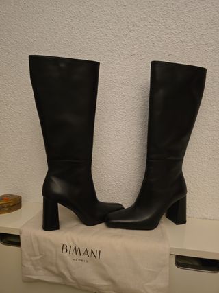 Bota Bimani Piel Negra Talla 37