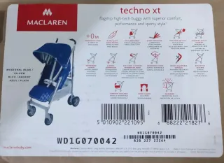 Silla de paseo Maclaren Techno XT Azul