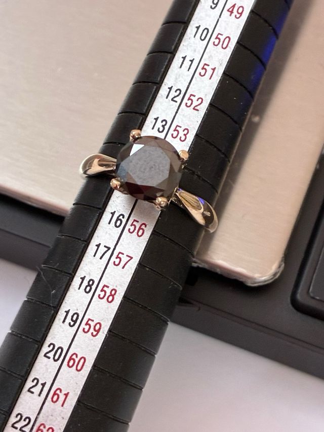 Anillo Oro 18k Diamante Negro 1.71 Ct IGL