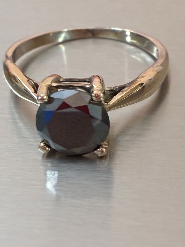 Anillo Oro 18k Diamante Negro 1.71 Ct IGL