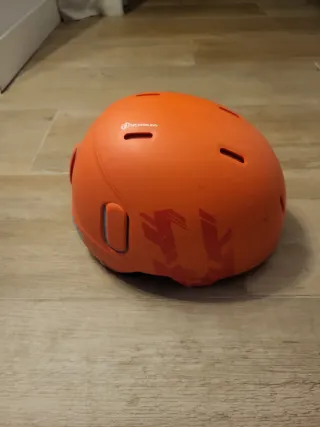 Casco de esquí infantil naranja 53-56 cm Con gafas