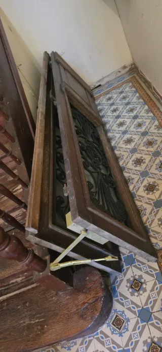 Puerta doble madera maciza