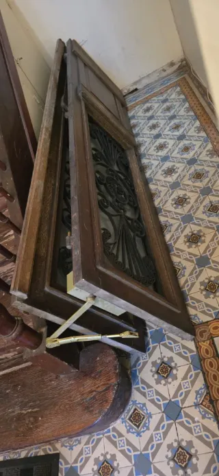 Puerta doble madera maciza