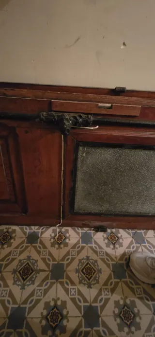 Puerta doble madera maciza