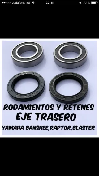 Rodamientos eje trasero yamaha banshee 350cc